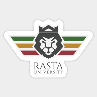 Rasta University Lion Rasta Colors Reggae Sticker